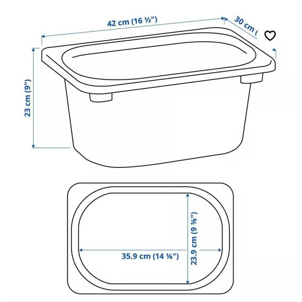 New IKEA TROFAST Storage box, white, 16 ½x11 ¾x9 